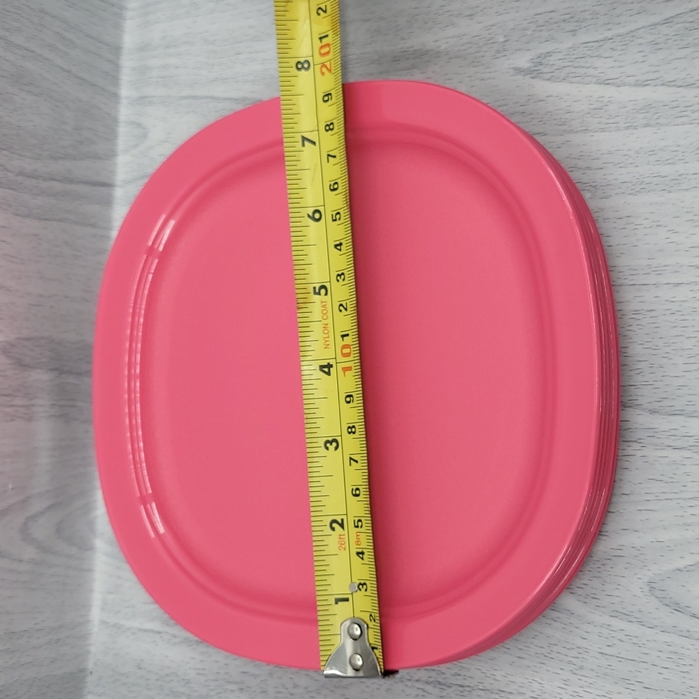 Tupperware 4 Dessert plates Pink NEW